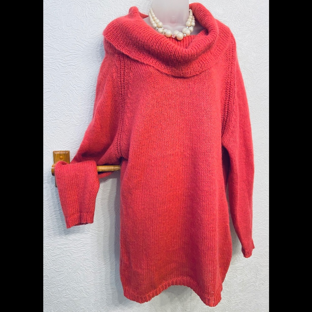 Coral Rose Mohair Blend Sweater